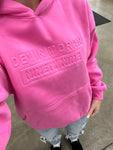 (Oversized) Embossed Pink Hoodie