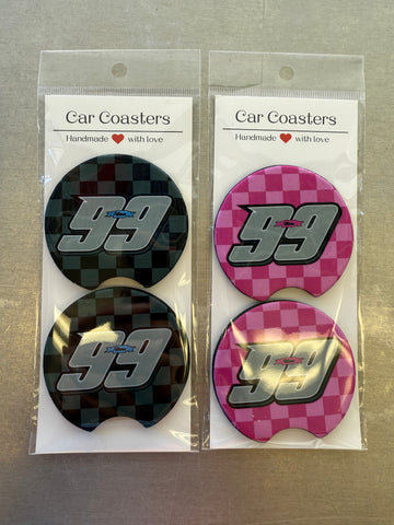 Checkered Car Coasters